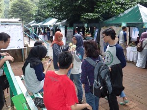 Our team explaining about the movement around the festival