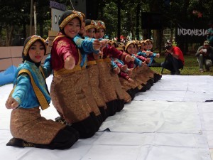 Acehnese traditional Saman Dance performed at the festival