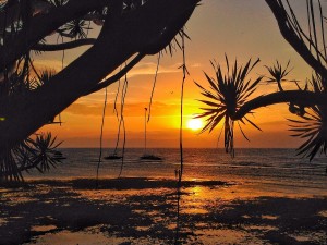 Sunset over our house reef