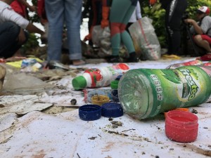 Bottles and other plastic trashes