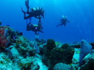 Nina, Leann and Rich on a clean up dive