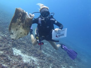 Diver in the action dive 