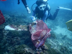 Dive against debris at Tanziwan Harbor Taiwan