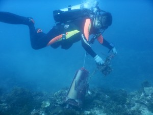 Dive against debris at Tanziwan Harbor Taiwan