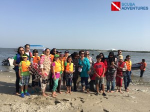 Participants from the Dawood Public School with Scuba Adventures - Pakistan