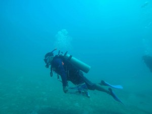 The diver team who volunteered at underwater cleanup