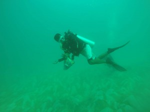 The diver team who volunteered at underwater cleanup