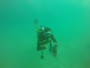 The diver team who volunteered at underwater cleanup