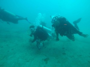 The diver team who volunteered at underwater cleanup