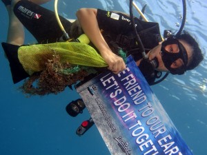 Newly joined marine debris ranger by the shark friend