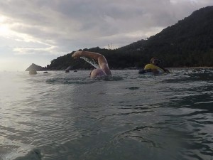 Jamie Hull - Finathon swim in action!