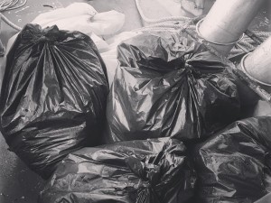 Photo of rubbish collected 