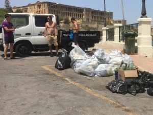 The final haul awaiting collection by the local authority