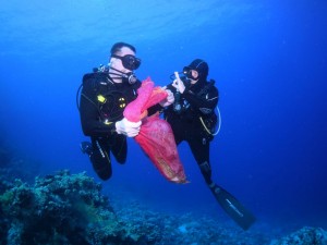 Diving Against Debris