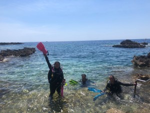 Finishing the open water course