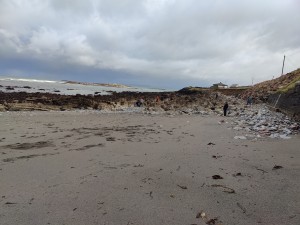 Fully exposed beach due to low tide