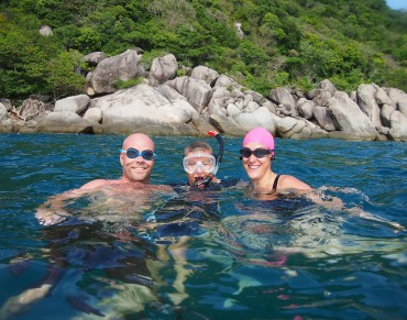 FINtastic trio swim around Koh Tao in 7 hours 56 minutes!