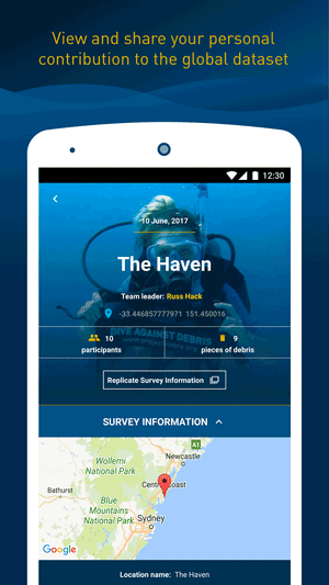 Dive Against Debris App