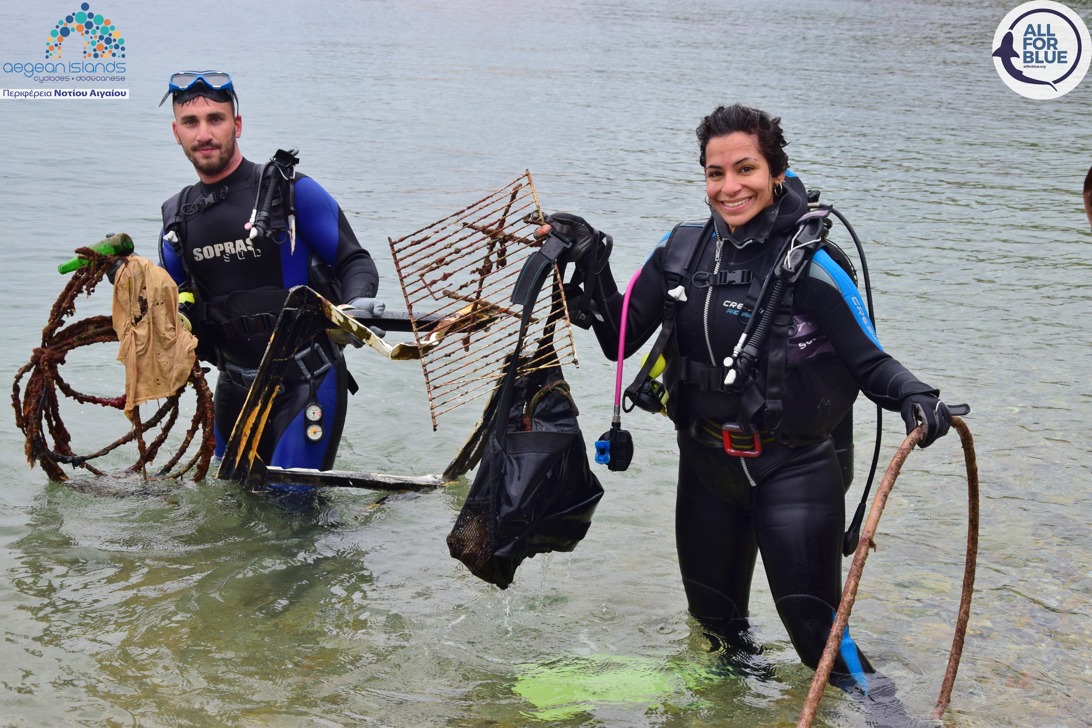 underwater cleanup Leros