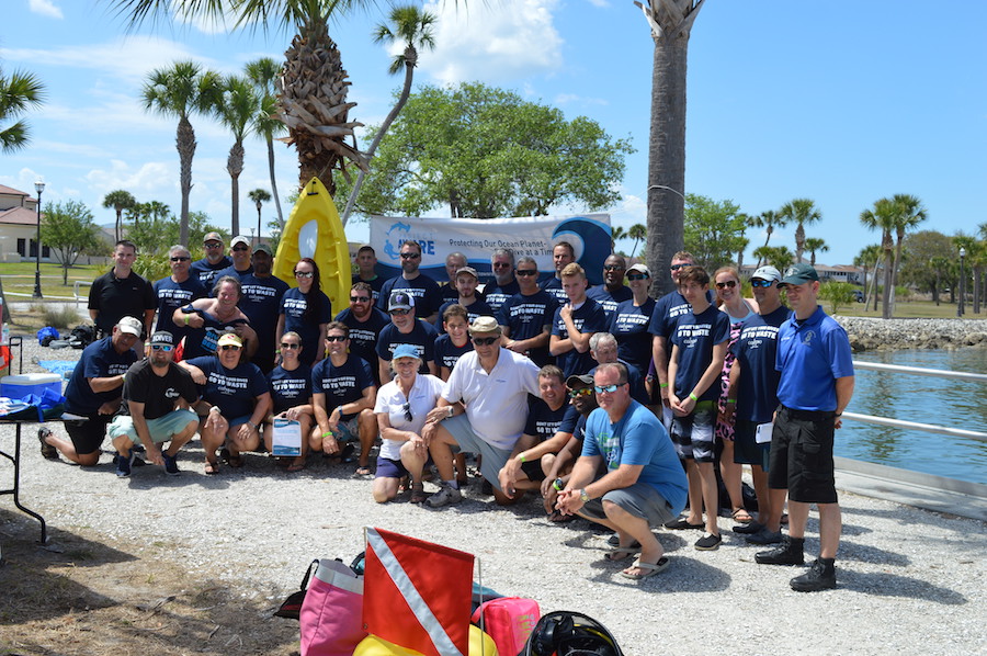 40 volunteers, about half military and half civilian, participated in the world’s first Dive Against Debris at MacDill AFB 