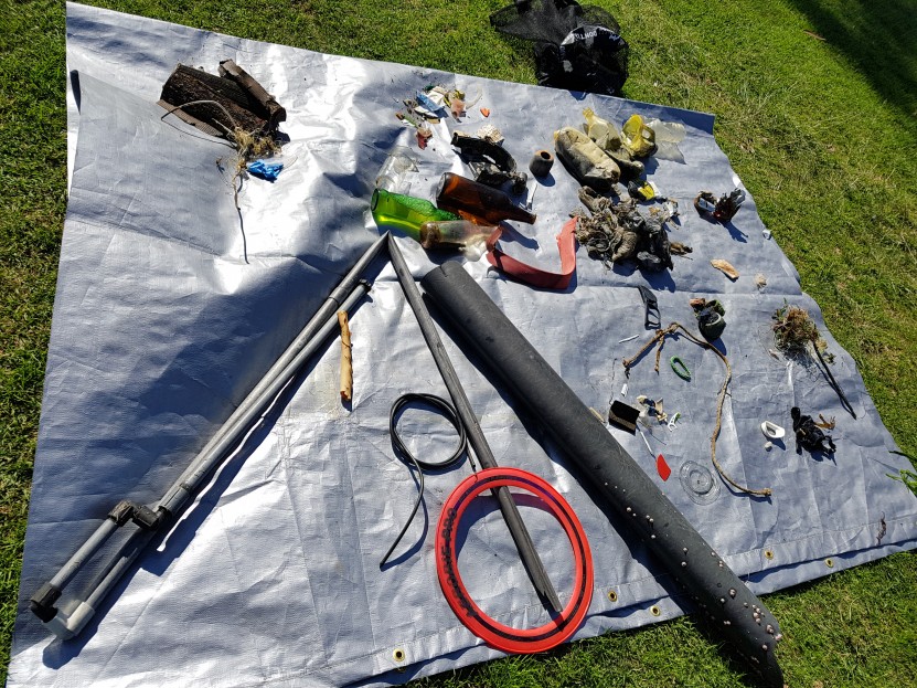 Debris collected by 5 divers