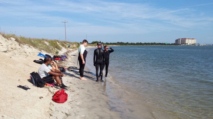 Waiting for the trash boat to arrive!