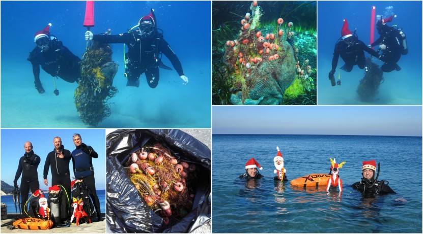 Removing one more ghost net in Kokkari