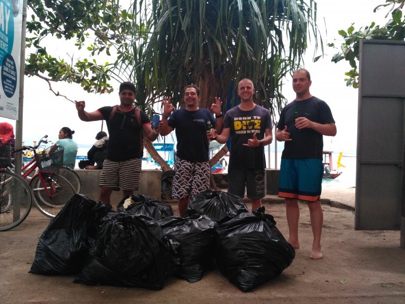 Team beach clean up 