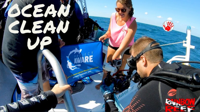 Keeping our OCEANS clean at Rainbow Reef Dive Center