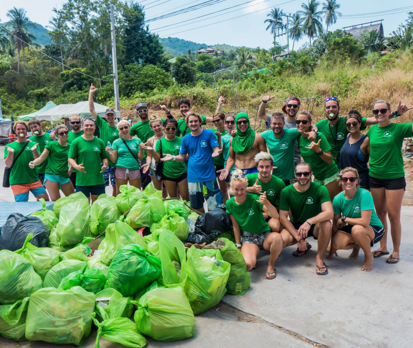 Look At all the trash!!! what a team (all collected before lunch!!)