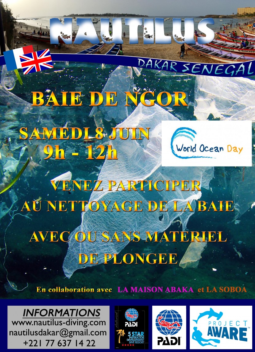 Ngor bay cleanup World Ocean Day Dakar