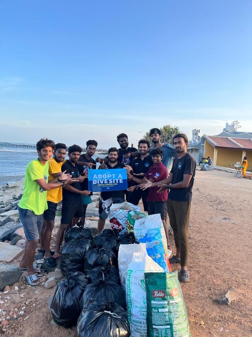 BEACH CLEAN UP(ROCK BEACH) "20 BAGS FILLED WITH PLASTIC".