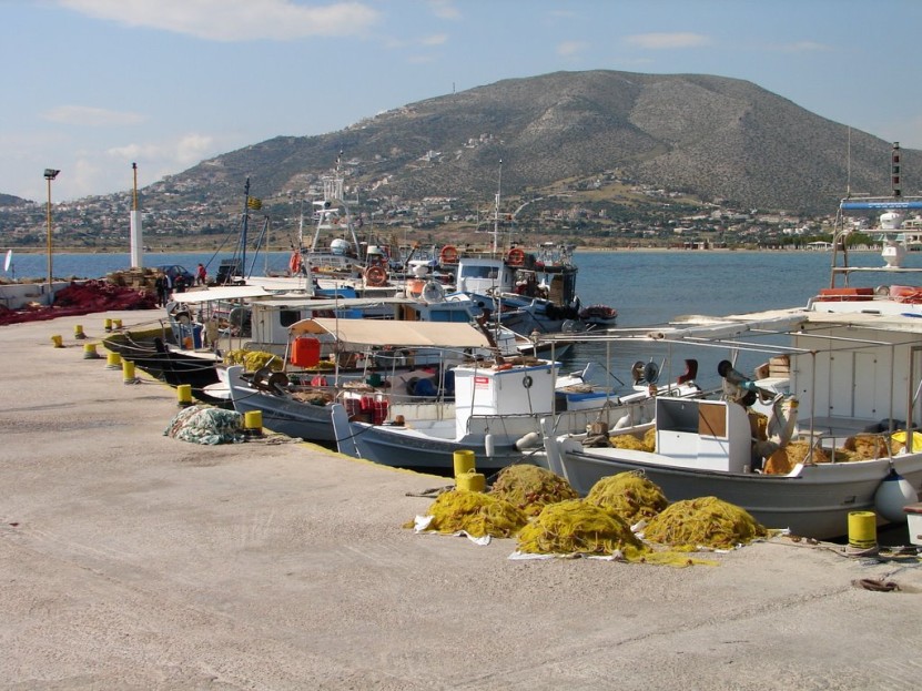 Fishing boats at the Port of Palaia Fokaia