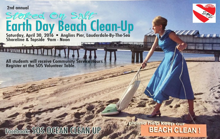 SOS Earth Day Beach Clean Up PADI AWARE