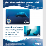 Get a Project AWARE Certification Card for your next PADI Course!