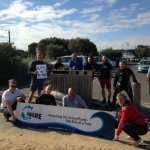 AOS divers with Dive Against Debris banner and marine debris from their dive