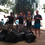 Team beach clean up 