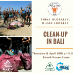 Sanur underwater and beach Clean Up Event