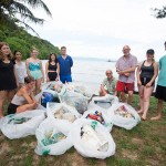 Marine Biology Students Does Beach Clean Up with Downbelow Team