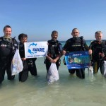 Happy Divers after cleaning the dive  site from left Helmut, Sorin ,Yasser ,Khaled and Mark 