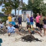 Rainbow Reef's Dive Against Debris mangrove boat crew.